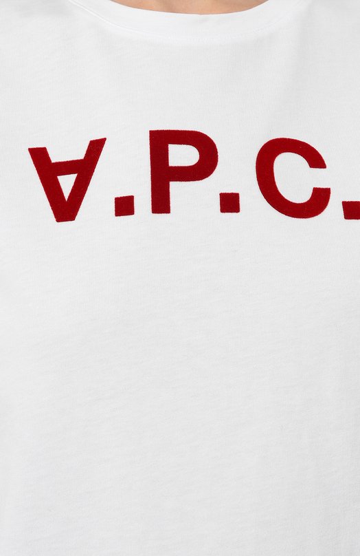 Хлопковая футболка A.P.C. C0BQX-F26944 Белый  C0BQX-F26944 Фото 5
