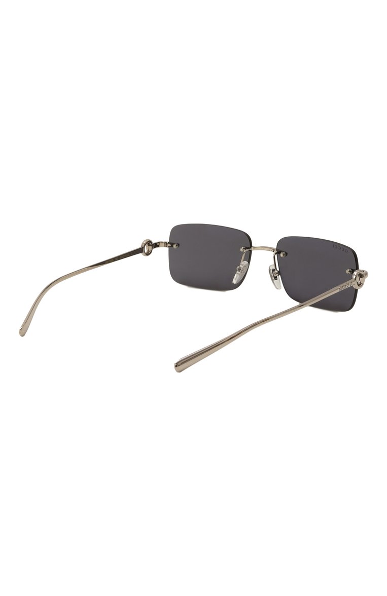 Женские солнцезащитные очки GUCCI черного цвета, арт. GG1703S 003 | Фото 4 (Региональные ограничения белый список (Axapta Mercury): Не проставлено; Нос: Не проставлено; Материал: Металл; Тип очков: С/з; Очки форма: Прямоугольные, Безоправные; Оптика Гендер: оптика-женское)