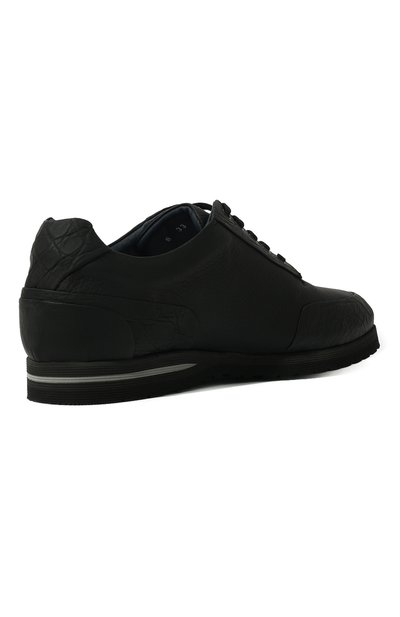 Кожаные кроссовки с отделкой из кожи каймана ZILLI, арт. T033/002/CCR0, фото 5