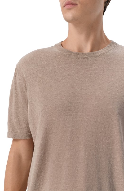 Джемпер изо льна и хлопка InLinum S0FIA/SINAI Бежевый  S0FIA/SINAI Фото 5