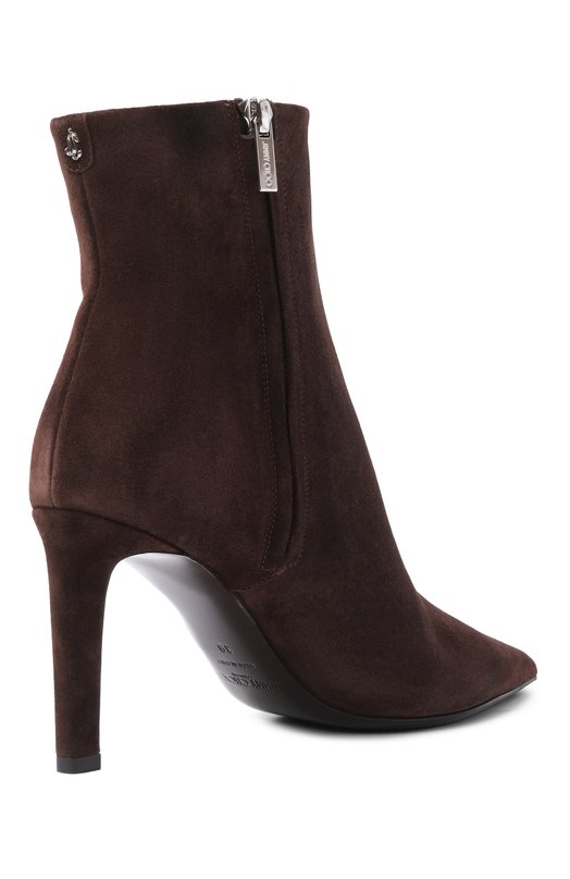 Замшевые ботильоны Frankie 85 Jimmy Choo FRANKIEAB85SVV Коричневый  FRANKIEAB85SVV Фото 5