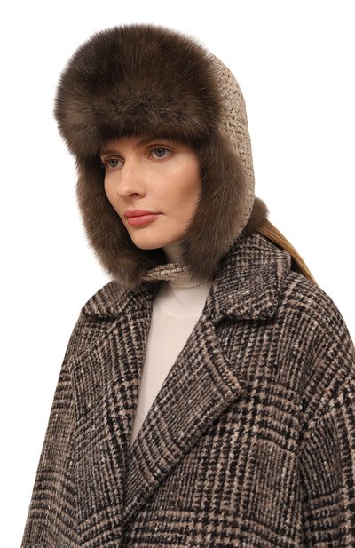 Шапка-ушанка из меха соболя BLACK SABLE, арт. BS-005F11/MG, фото 2