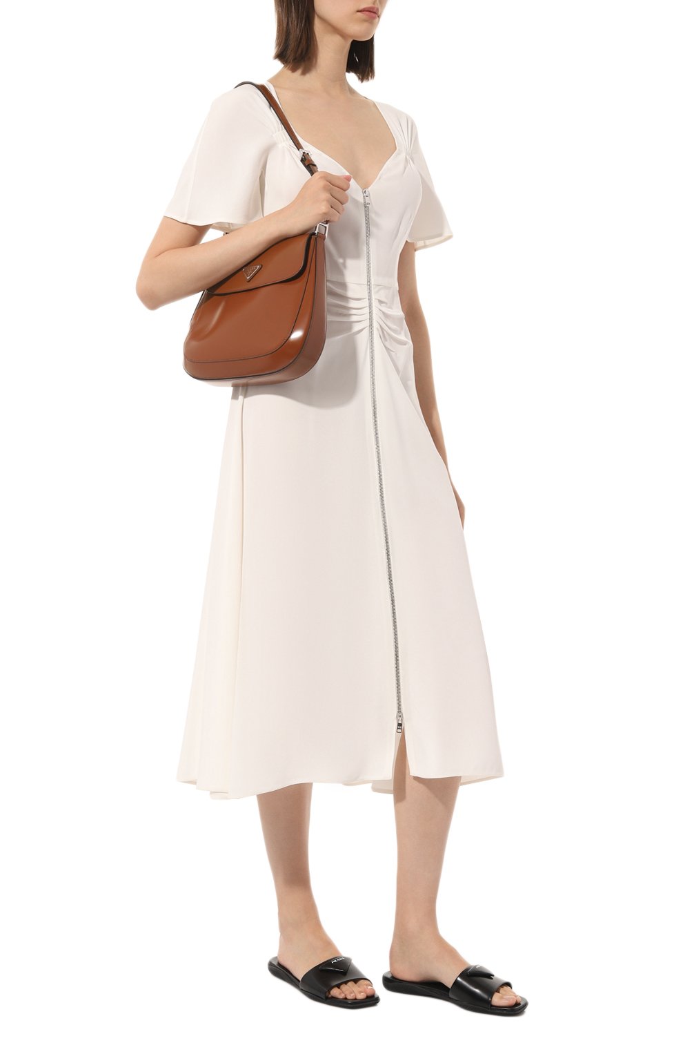 Платье PRADA кремового цвета по цене 240000 руб., арт. P3D14-S2Y-F0304-211, фото 2 Платье PRADA, арт. P3D14-S2Y-F0304-211, фото 2