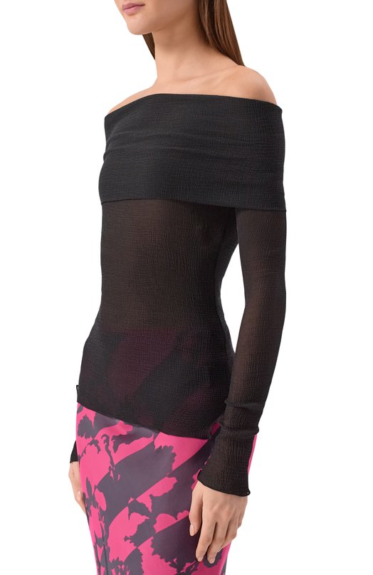 Шелковый топ Petar Petrov S26TB16 Чёрный  S26TB16 Фото 3