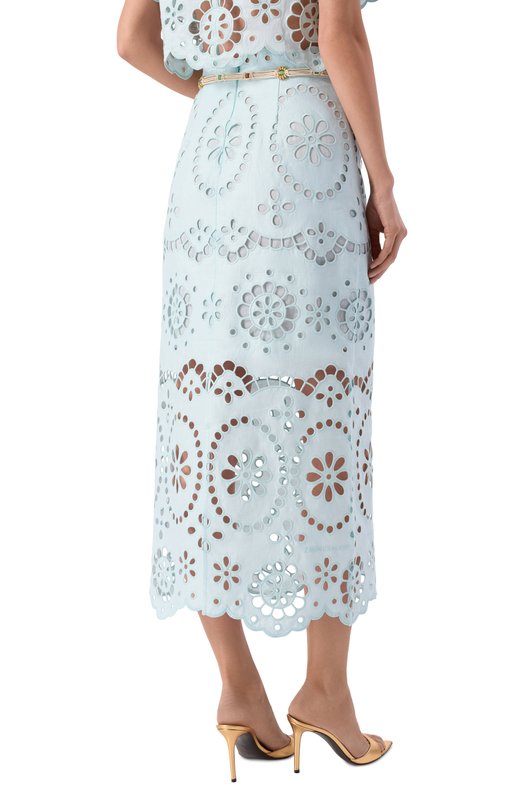 Льняная юбка Zimmermann 6179SRS261 Голубой  6179SRS261 Фото 4