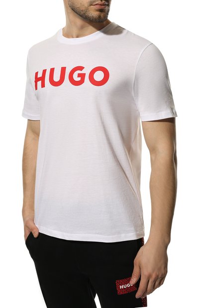 Хлопковая футболка HUGO, арт. 50467556, фото 3