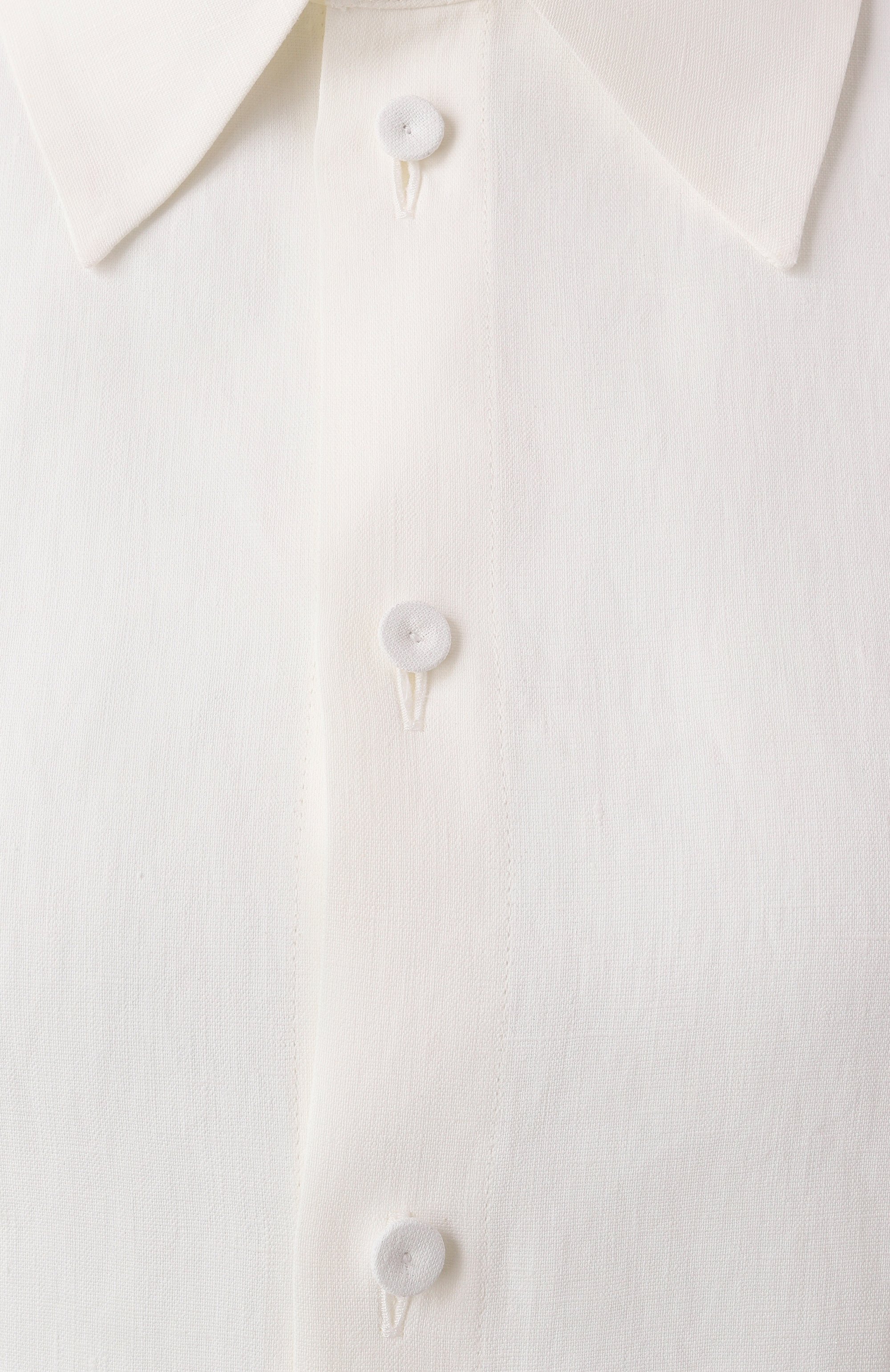 Льняная рубашка JIL SANDER молочного цвета по цене 109500 руб., арт. J02DL0205/J60001, фото 6 Льняная рубашка JIL SANDER, арт. J02DL0205/J60001, фото 6