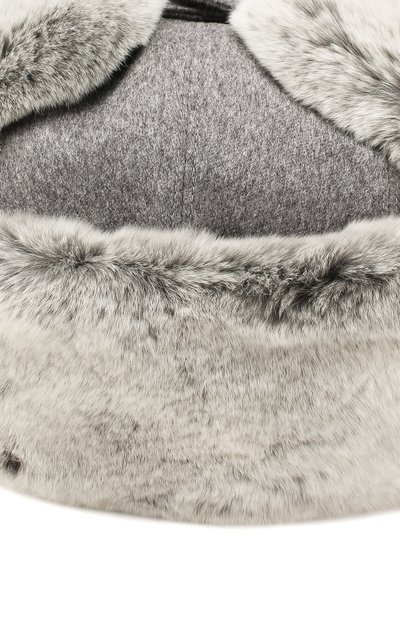 Кашемировая шапка с мехом кролика ZEGNA, арт. Z6I22/B2H, фото 3