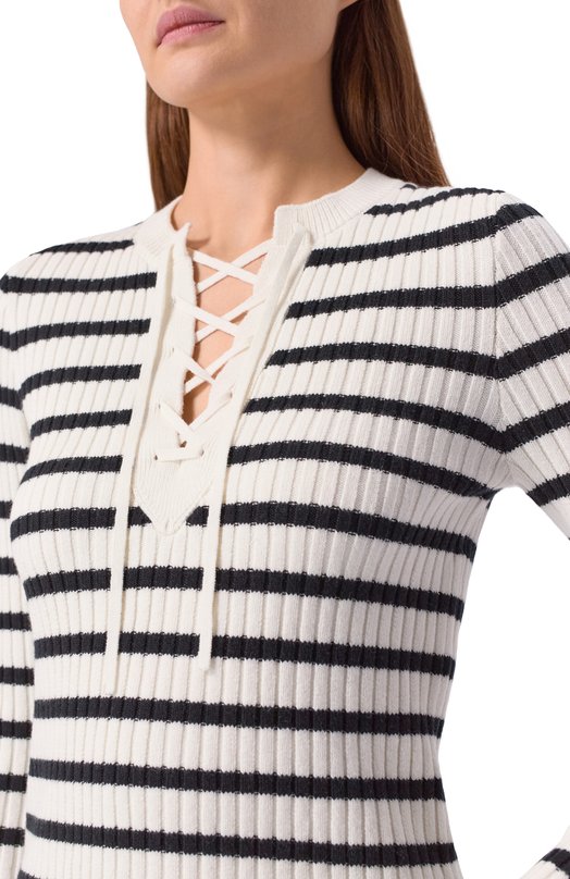 Пуловер из хлопка и шелка Beatrice Paige 1J54H24-B390 Чёрно-белый  1J54H24-B390 Фото 5