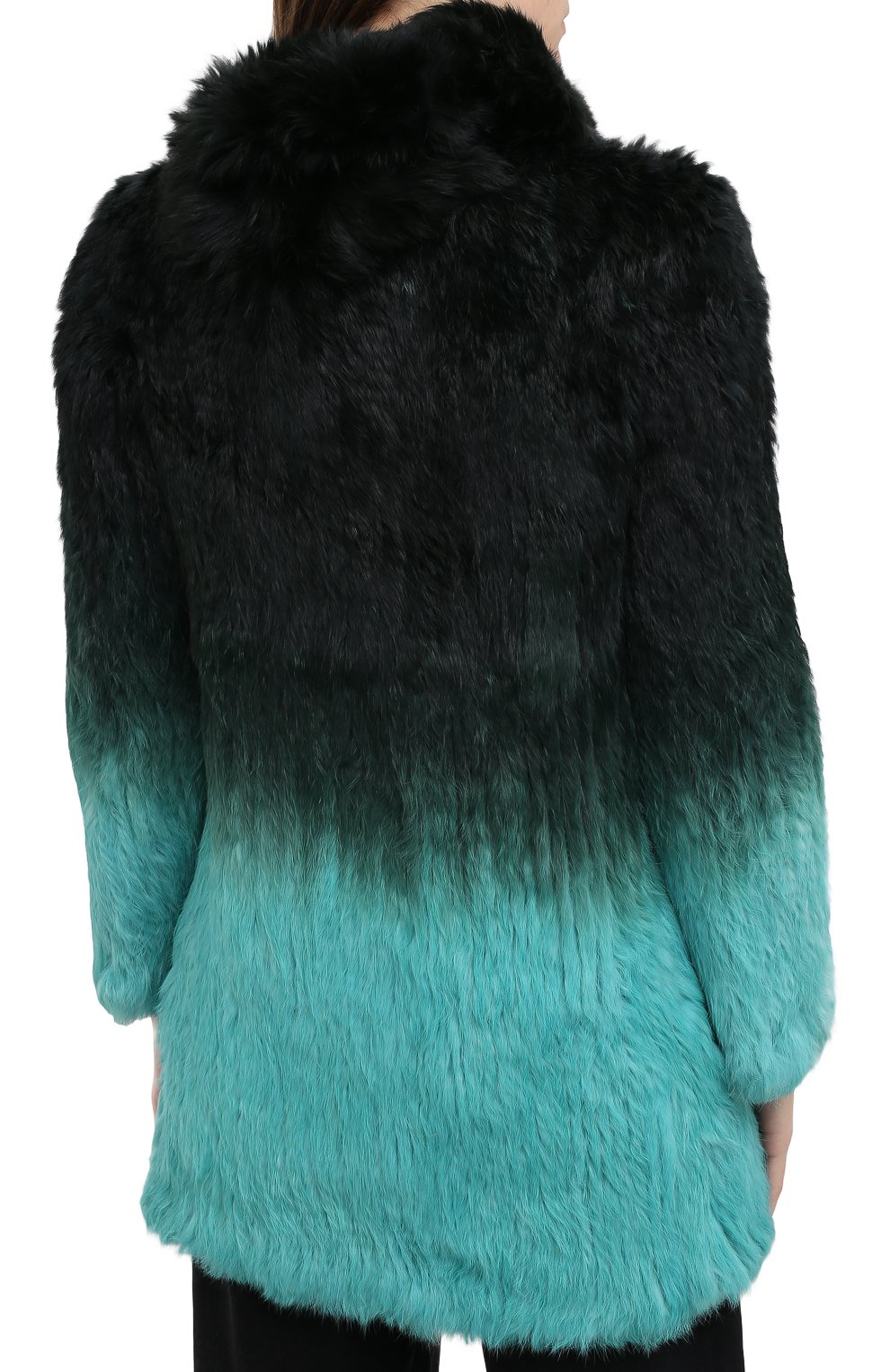 Шуба из меха кролика с шарфом ARMANI COLLEZIONI, арт. SML01P/SMP20, фото 4