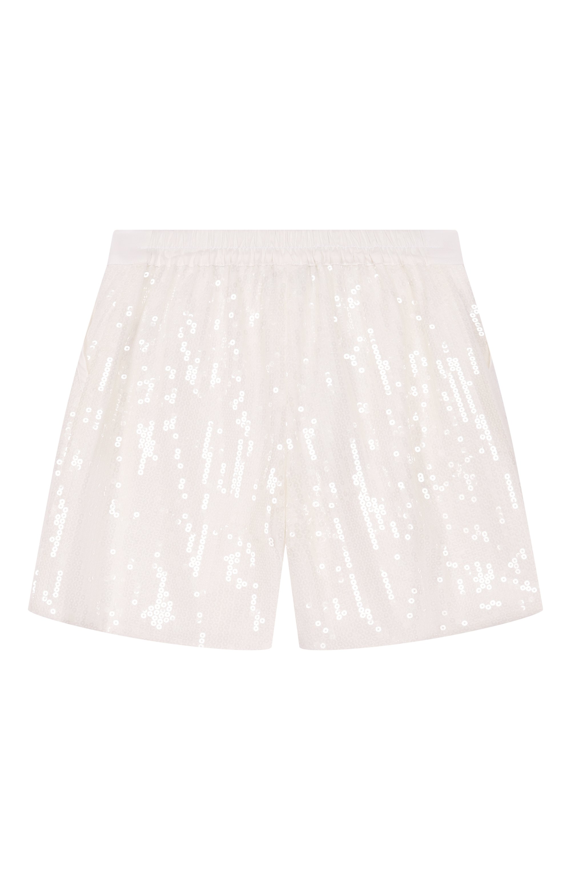 Шорты DESIGNERS CAT молочного цвета по цене 26250 руб., арт. 100000K01001909_001, фото 2 Шорты DESIGNERS CAT, арт. 100000K01001909_001, фото 2