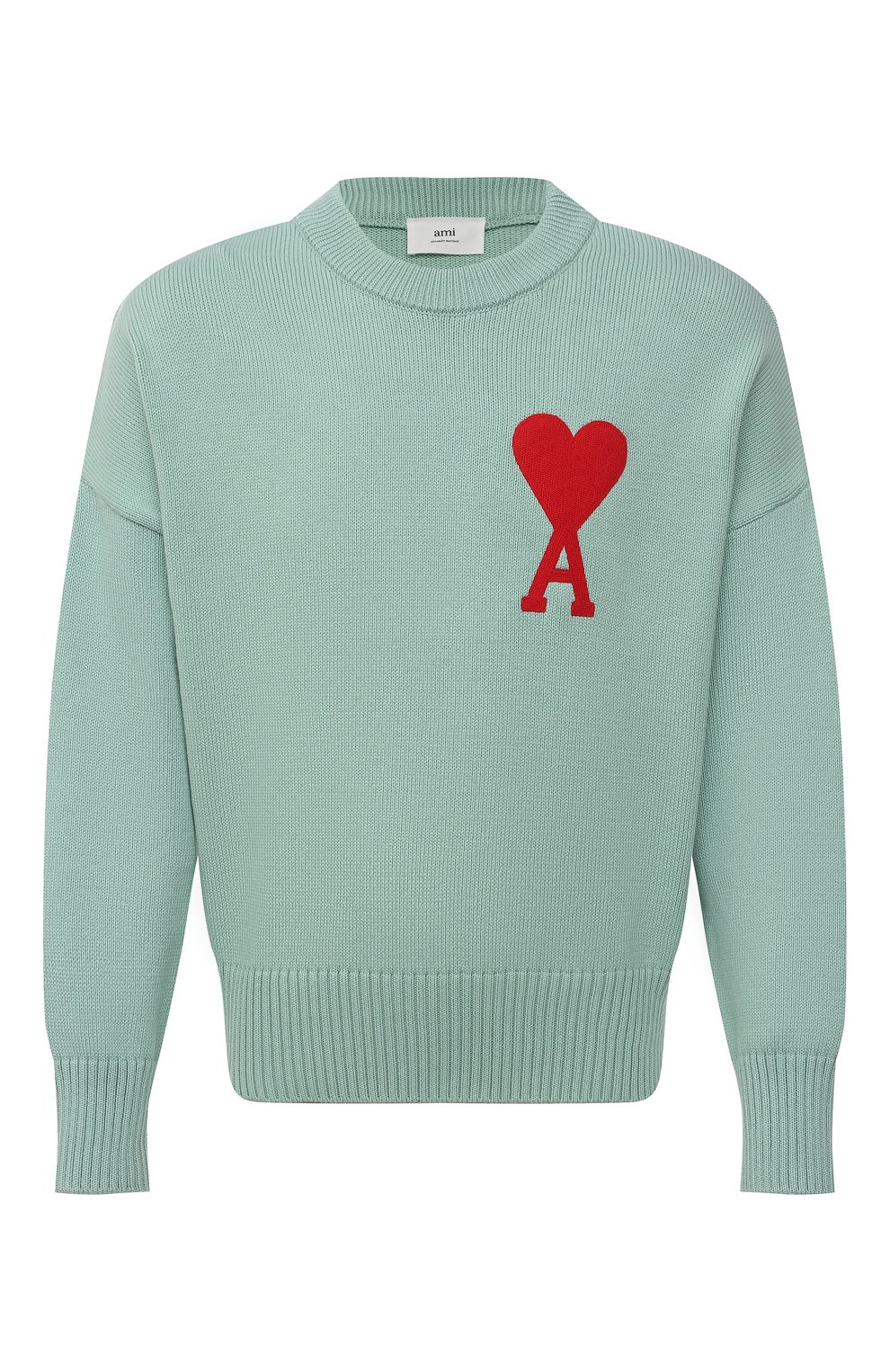 Свитер из хлопка и шерсти AMI, арт. E21HK009.016, фото 1