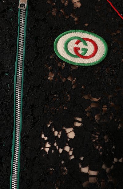 Бомбер из смеси вискозы и хлопка GUCCI черного цвета по цене 285120 руб., арт. 575927/ZACDX, фото 5 Бомбер из смеси вискозы и хлопка GUCCI, арт. 575927/ZACDX, фото 5