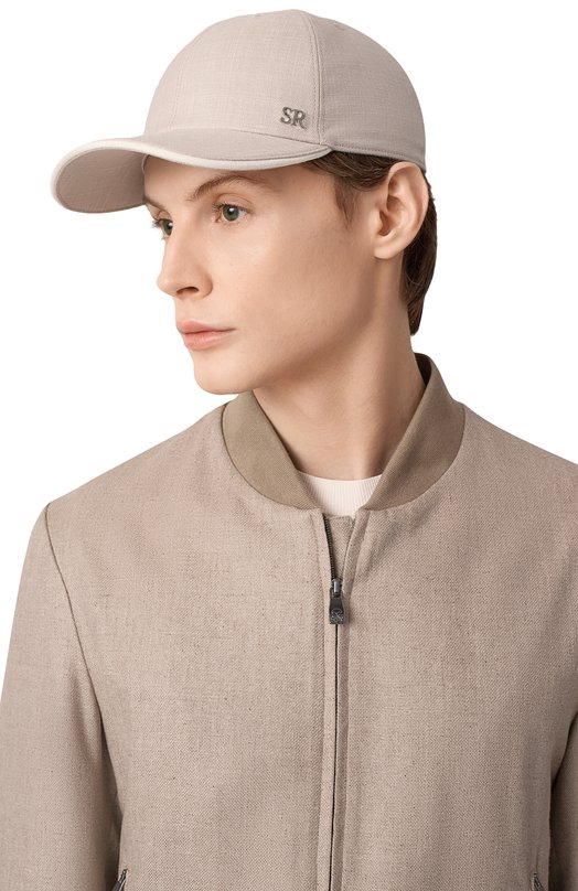 Бейсболка из шерсти и шелка Stefano Ricci MCV51SB19E/BI72HC Бежевый  MCV51SB19E/BI72HC Фото 2