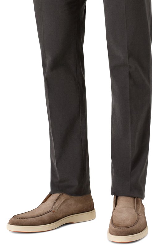 Замшевые ботинки Detroit Santoni MGDG17823TICBGEX Бежевый  MGDG17823TICBGEX Фото 3