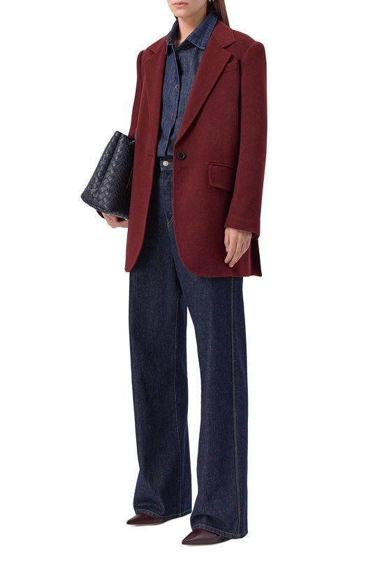 Шерстяной жакет Max Mara ARICCIA1234 Бордовый  ARICCIA1234 Фото 2