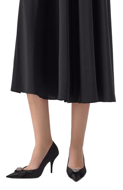 Текстильные туфли Avenue Palazzo 90 Balenciaga 854054/W1WM1 Чёрный  854054/W1WM1 Фото 2