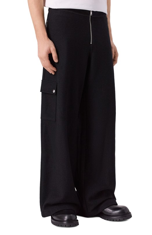 Шерстяные брюки-карго Jil Sander J47KA0291-J41423 Чёрный  J47KA0291-J41423 Фото 3