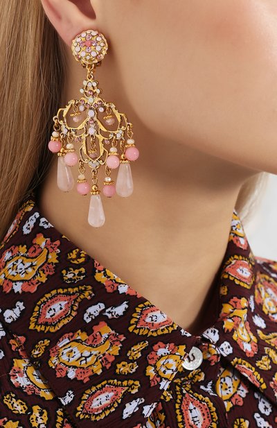 Серьги-клипсы с подвесками и кристаллами swarovski LARISA BARRERA, арт. LE384P, фото 2