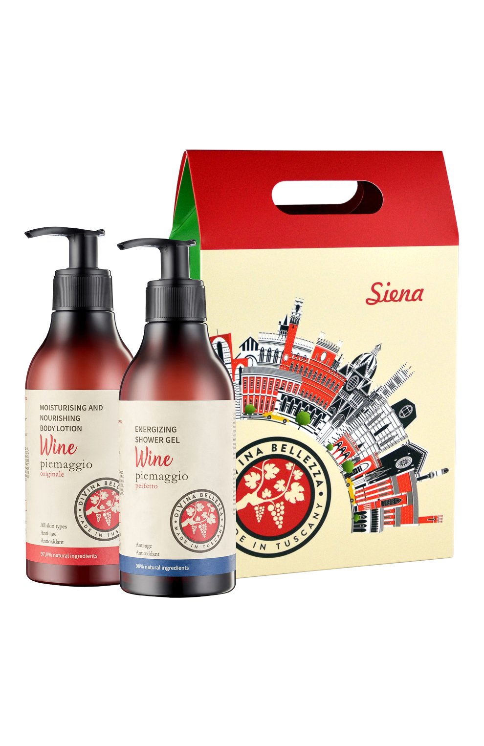 Подарочный набор siena (2x300ml) DIVINA BELLEZZA бесцветного цвета по цене 2190 руб., арт. 8052705170900, фото 1 Подарочный набор siena (2x300ml) DIVINA BELLEZZA, арт. 8052705170900, фото 1