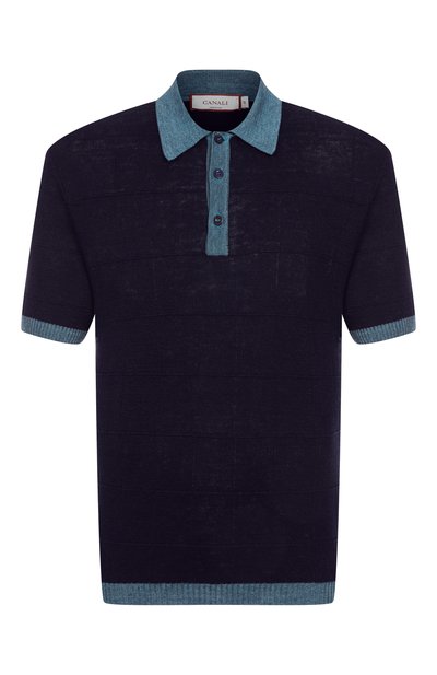 Мужская поло изо льна и шелка CANALI, арт. C1084/MK02269