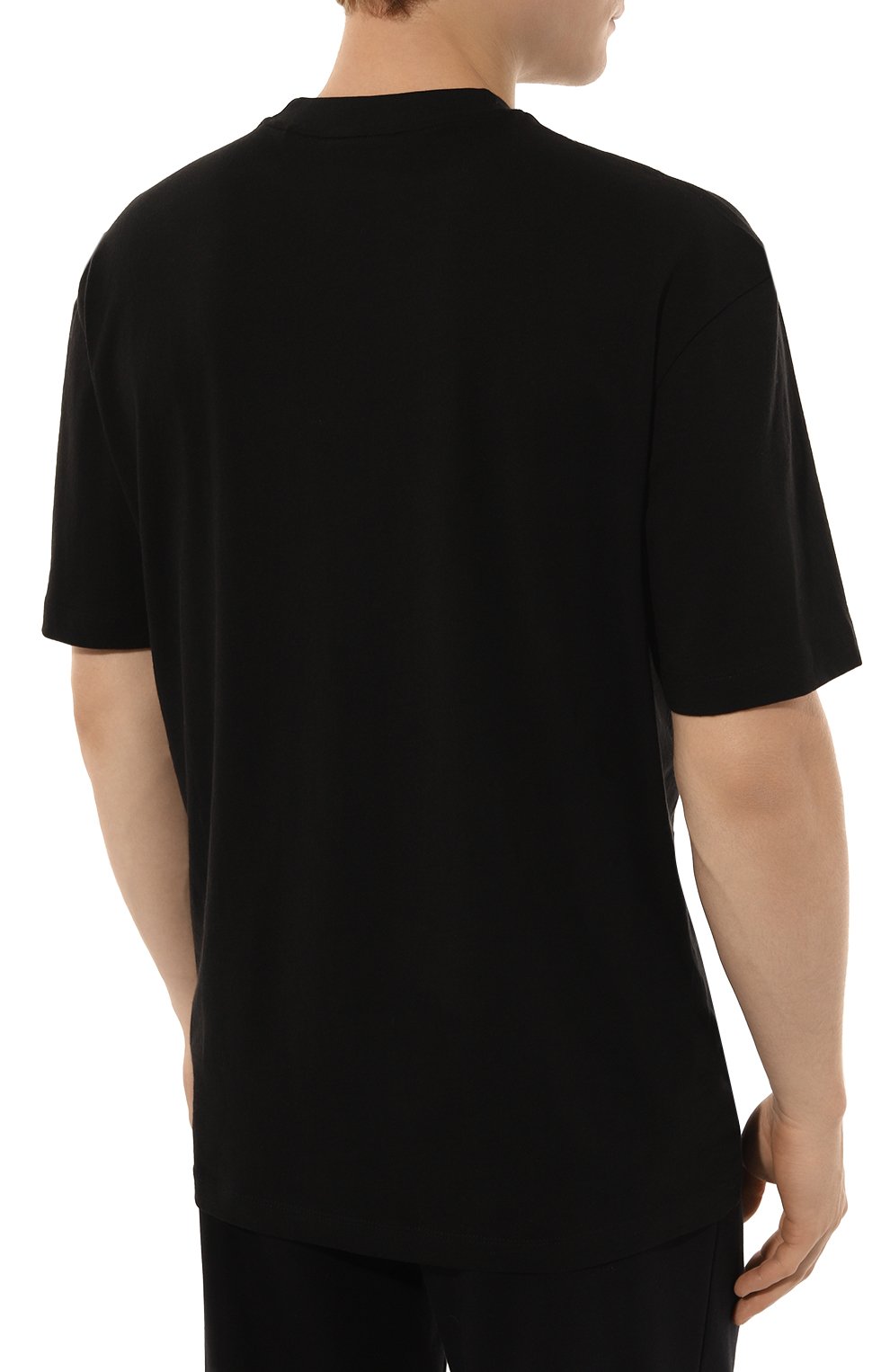 Хлопковая футболка HUGO BLUE черного цвета по цене 5975 руб., арт. 50522376, фото 4 Хлопковая футболка HUGO BLUE, арт. 50522376, фото 4
