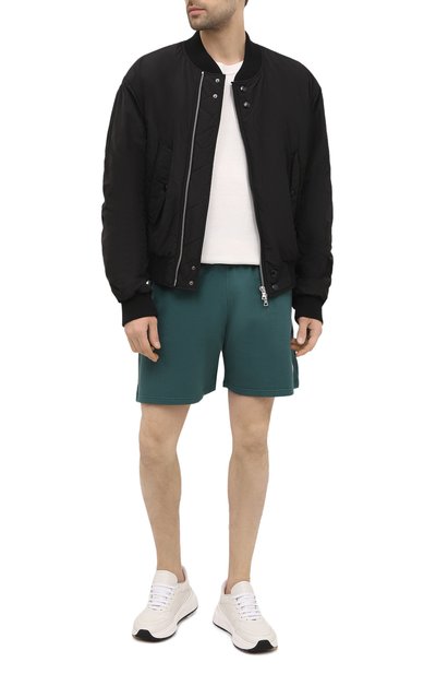 Хлопковые шорты CASABLANCA, арт. MS21-JTR-003 DARK GREEN - L0G0, фото 2