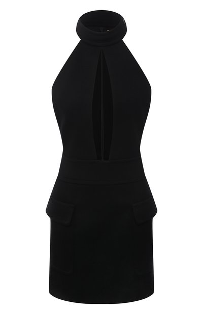 Шерстяное платье SAINT LAURENT черного цвета по цене 197000 руб., арт. 658306/Y288V, фото 1 Шерстяное платье SAINT LAURENT, арт. 658306/Y288V, фото 1