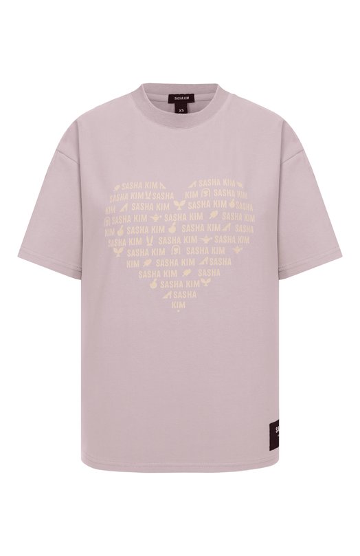 Хлопковая футболка Sasha Kim SK-00000613 Сиреневый SK-00000613