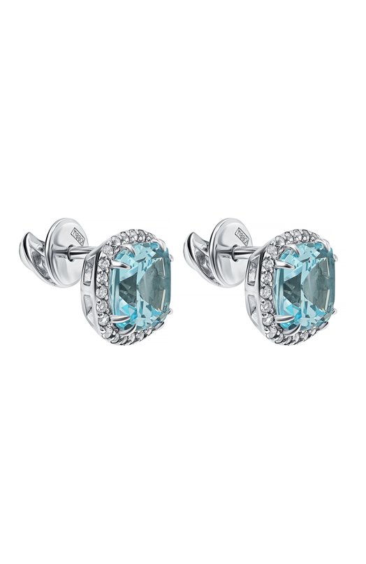 Серьги-пусеты с голубым топазом Secrets jewelry СПГТКС0605 Голубой  СПГТКС0605 Фото 3