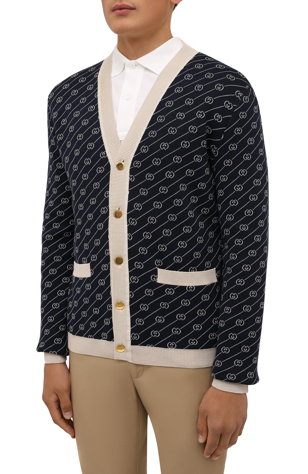 Кардиган из хлопка и шелка GUCCI, арт. 660290/XKBWA, фото 3