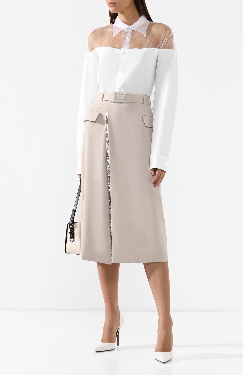 Хлопковая рубашка MAISON MARGIELA белого цвета по цене 66850 руб., арт. S51DL0270/S44720, фото 2 Хлопковая рубашка MAISON MARGIELA, арт. S51DL0270/S44720, фото 2