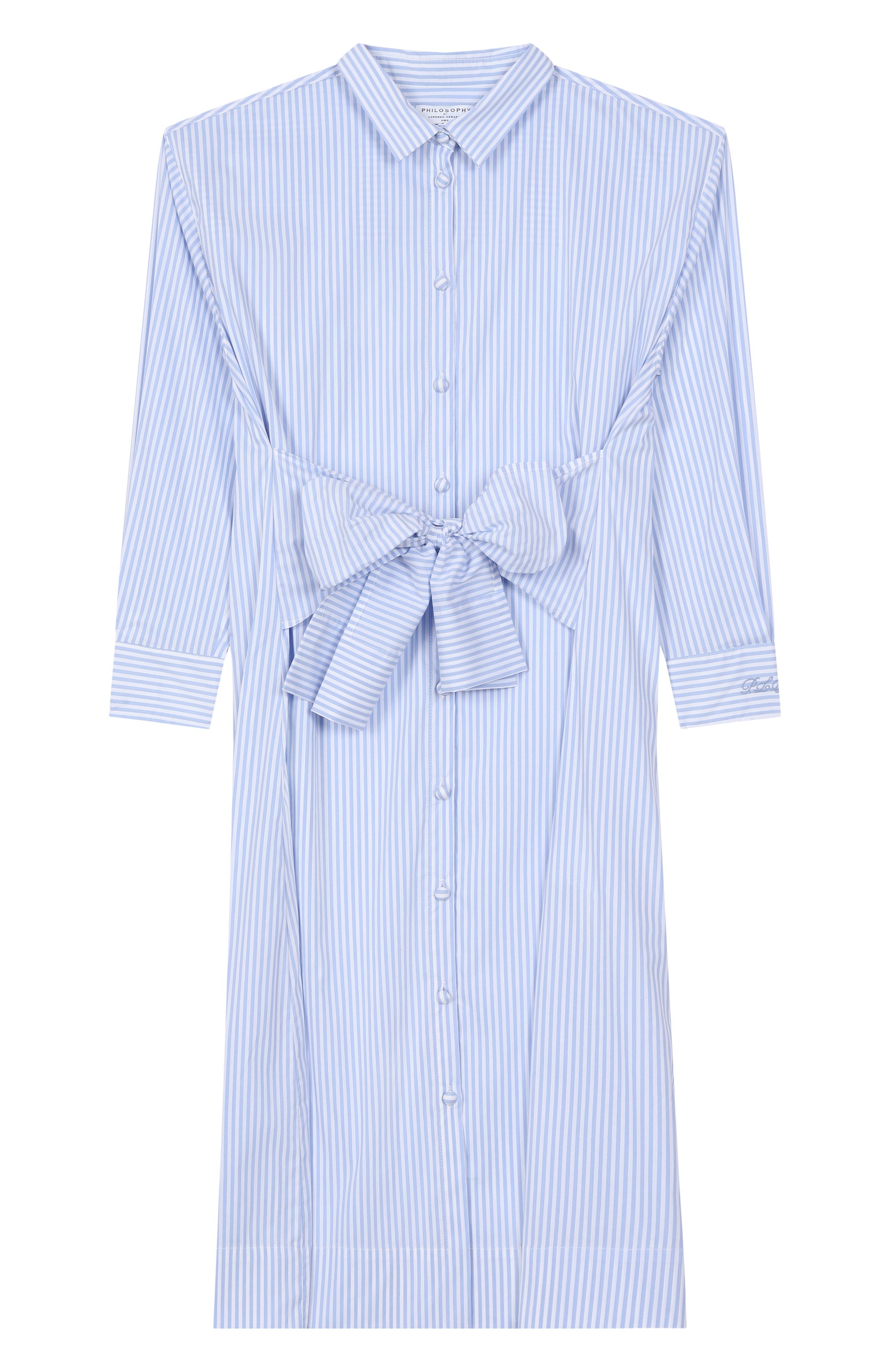 Хлопковое платье-рубашка PHILOSOPHY DI LORENZO SERAFINI KIDS, арт. I1E907/5146/12-14, фото 1