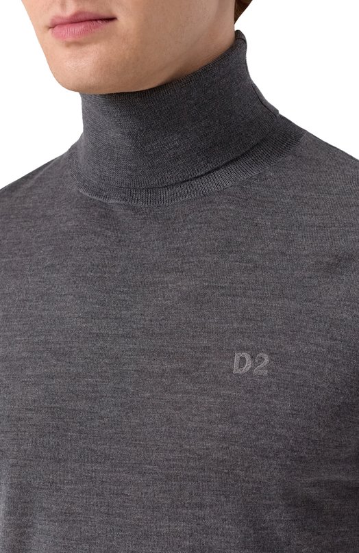 Шерстяная водолазка Dsquared2 S74HA1440/S18310 Серый  S74HA1440/S18310 Фото 5