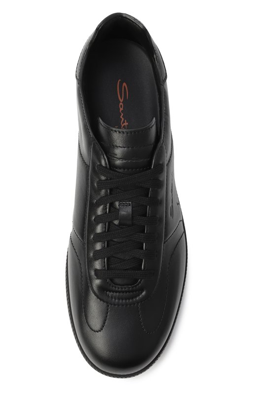 Кожаные кеды DBS-Olympic Santoni MBPG22072NERK0IL Чёрный  MBPG22072NERK0IL Фото 6