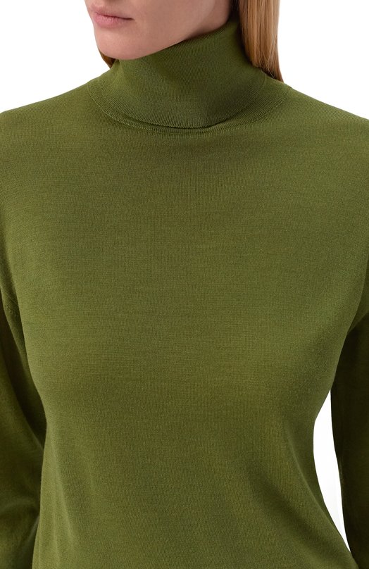 Водолазка из шерсти и кашемира Saint Laurent 840802/YAPK2 Зелёный  840802/YAPK2 Фото 5