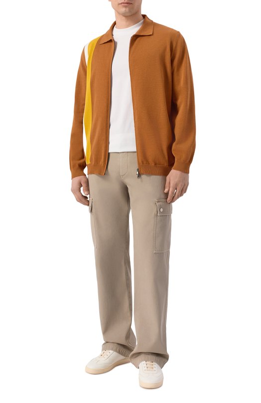 Хлопковый кардиган Kiton UMM0767 Коричневый  UMM0767 Фото 2
