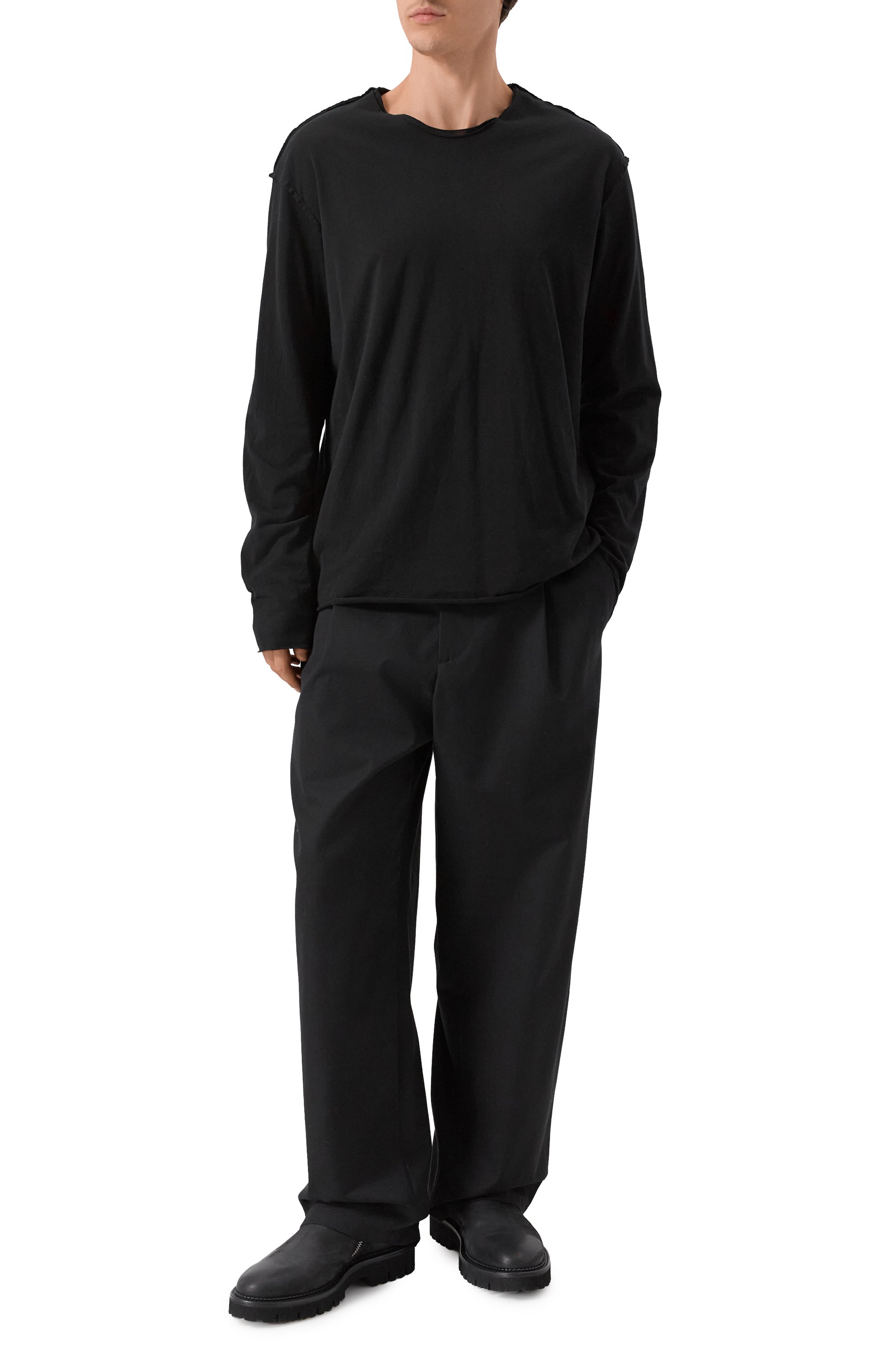 Хлопковый лонгслив ATTACHMENT, арт. AJ52-091, фото 2