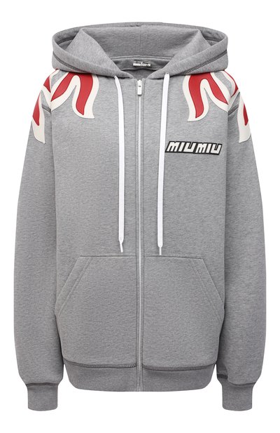 Хлопковая толстовка MIU MIU, арт. MJL788-1ZPA-F0031, фото 1