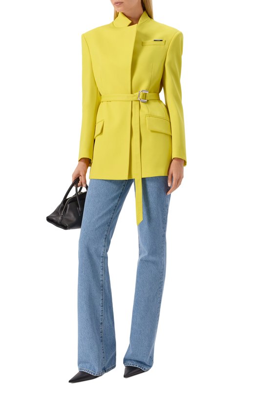 Шерстяной жакет The Attico 260WCG00090/WWW065AA Жёлтый  260WCG00090/WWW065AA Фото 2