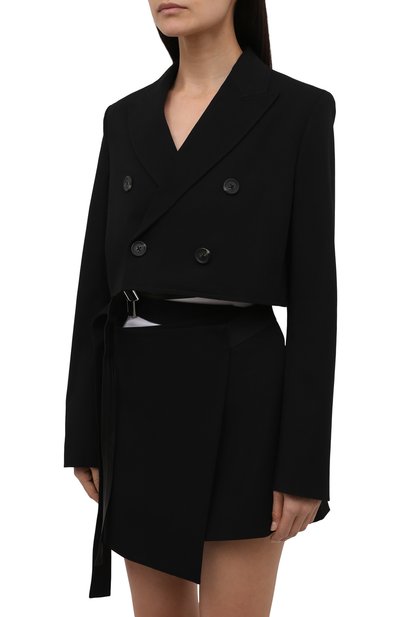 Хлопковый жакет HELMUT LANG черного цвета по цене 66800 руб., арт. L07HW101, фото 3 Хлопковый жакет HELMUT LANG, арт. L07HW101, фото 3