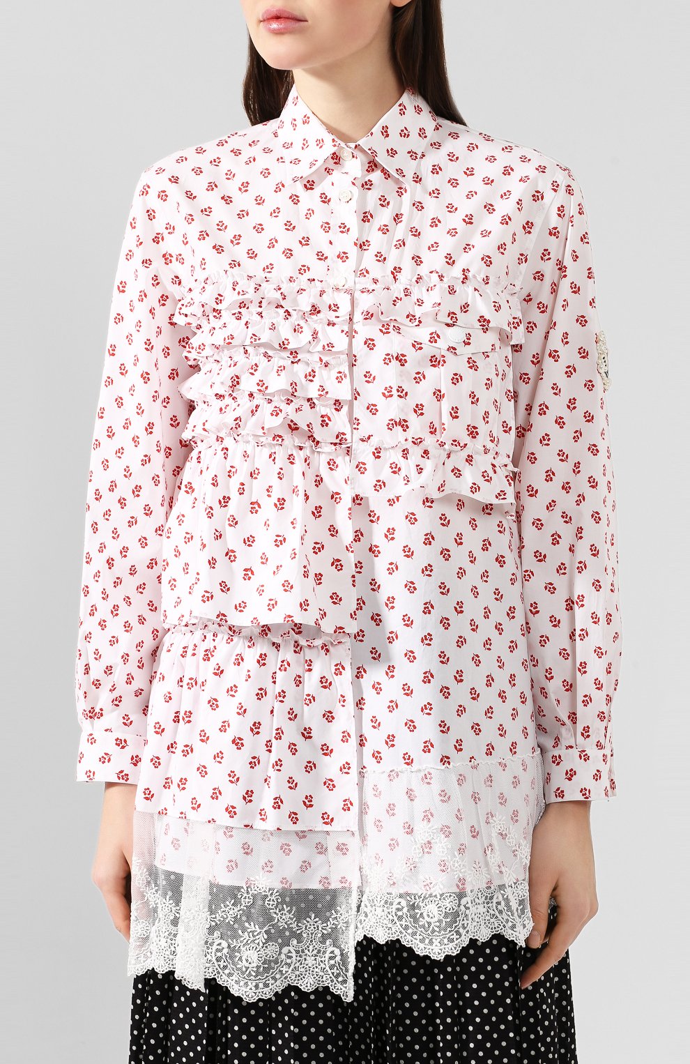 Блузка 4 moncler simone rocha MONCLER GENIUS красного цвета по цене 65500 руб., арт. E2-09W-55202-00-54ACW, фото 3 Блузка 4 moncler simone rocha MONCLER GENIUS, арт. E2-09W-55202-00-54ACW, фото 3
