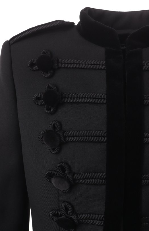 Жакет из шерсти и хлопка Dolce & Gabbana F27CRT/FU272 Чёрный  F27CRT/FU272 Фото 6