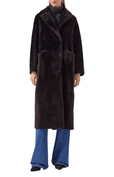 Дубленка из овчины KITON темно-коричневого цвета по цене 1115000 руб., арт. D60672K0546F07, фото 3 Дубленка из овчины KITON, арт. D60672K0546F07, фото 3