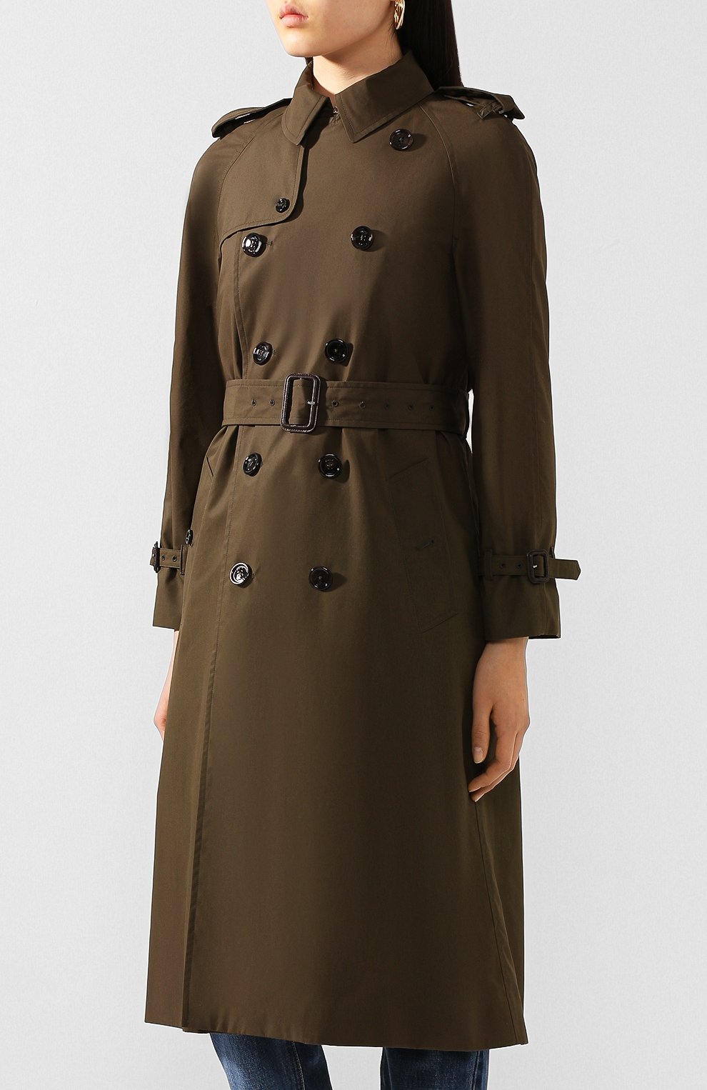 Тренч CELINE хаки цвета по цене 299500 руб., арт. 2M015085I, фото 3 Тренч CELINE, арт. 2M015085I, фото 3
