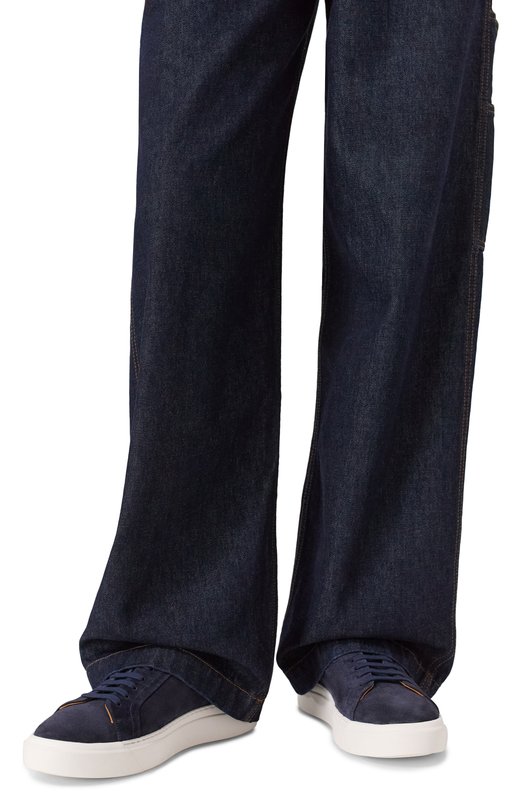 Замшевые кеды Kiton USSA268N0127902 Синий  USSA268N0127902 Фото 3