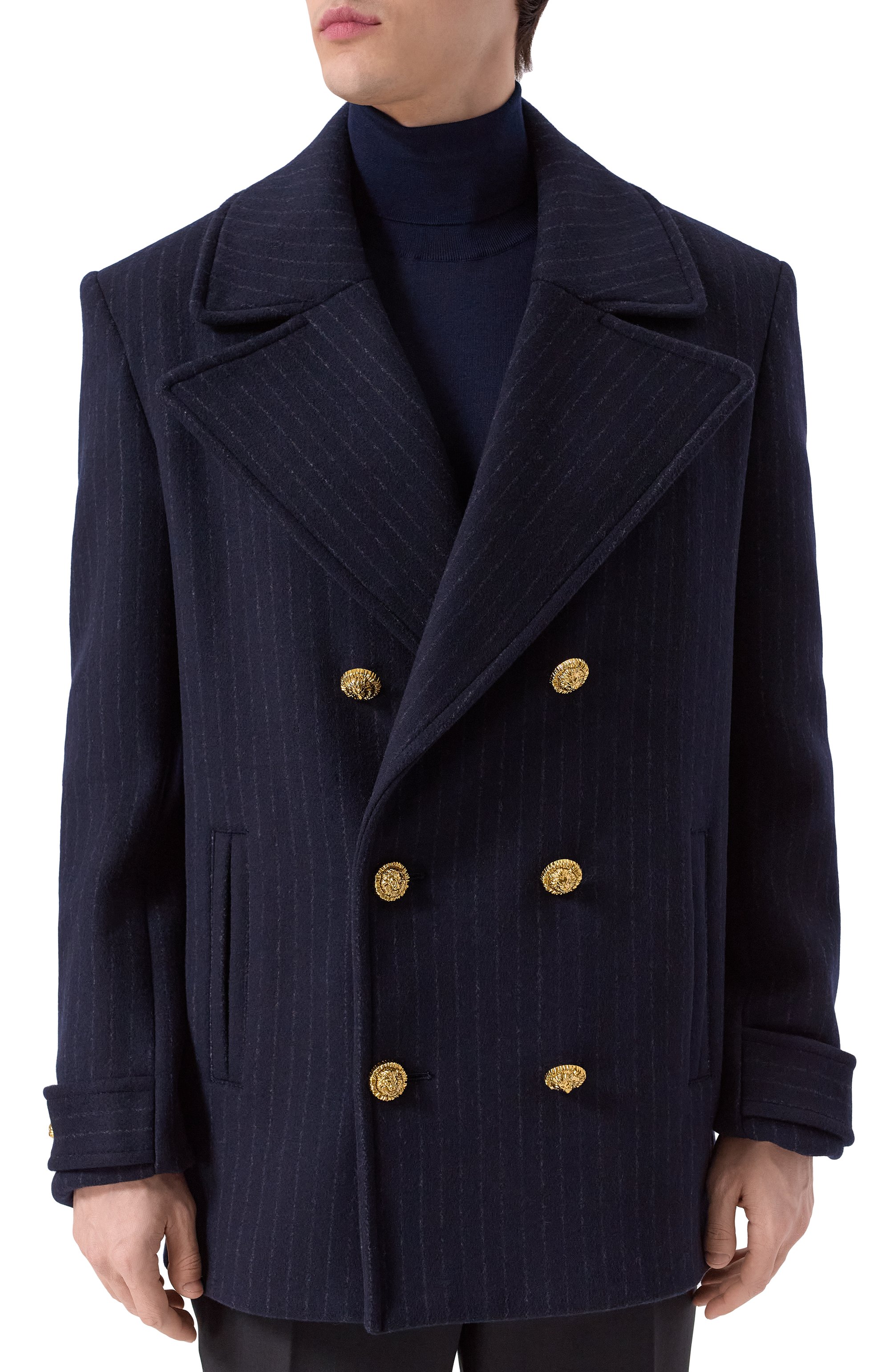 Шерстяной бушлат BALMAIN, арт. FH0UA155/WC87, фото 3