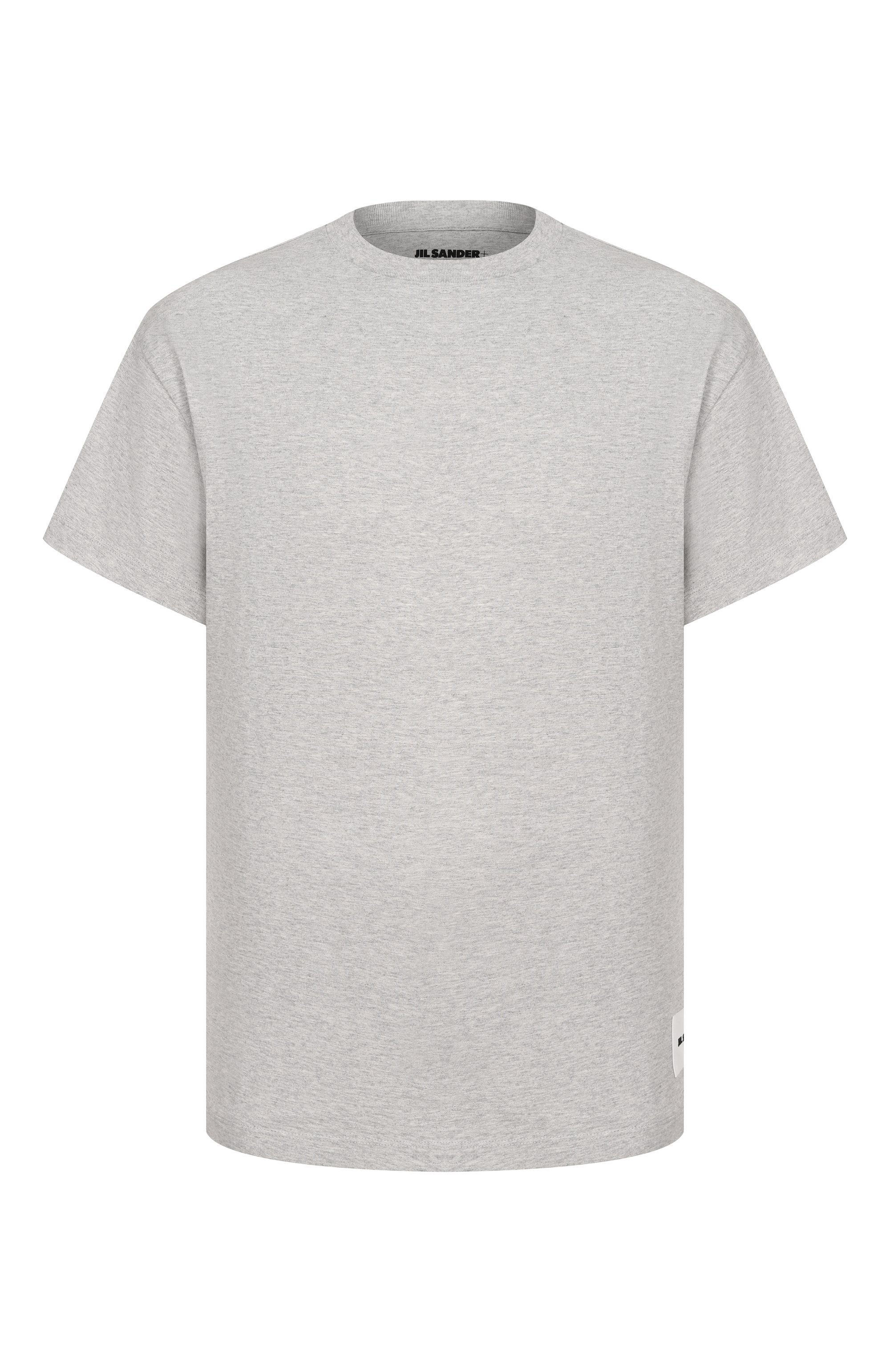 Хлопковая футболка JIL SANDER серого цвета по цене 17600 руб., арт. J47GC0001/JTN254_, фото 1 Хлопковая футболка JIL SANDER, арт. J47GC0001/JTN254_, фото 1