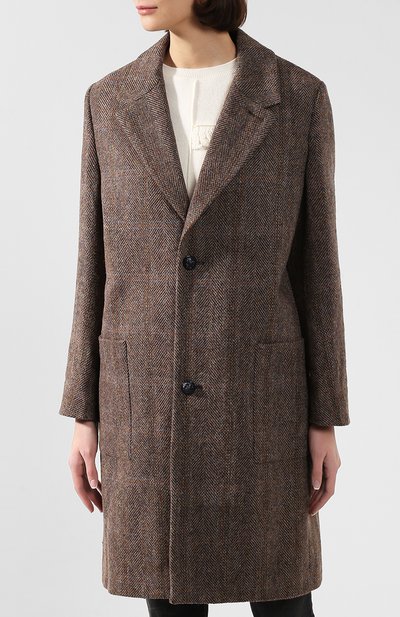 Шерстяное пальто ZADIG AND VOLTAIRE коричневого цвета по цене 53600 руб., арт. WHCL0606F, фото 3 Шерстяное пальто ZADIG AND VOLTAIRE, арт. WHCL0606F, фото 3