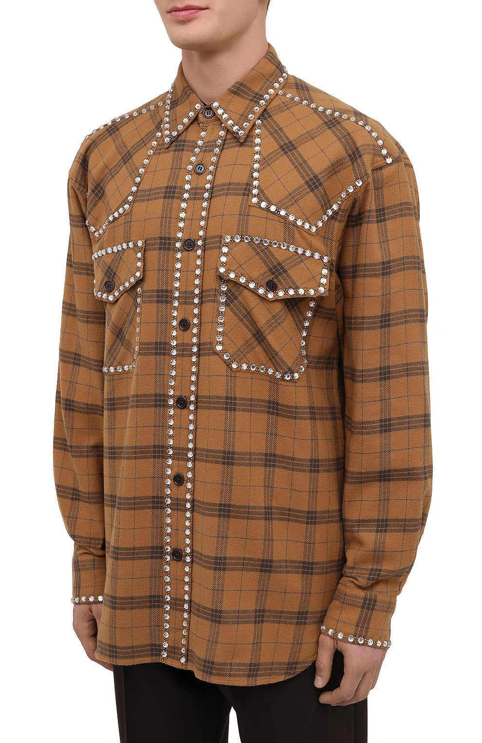 Хлопковая рубашка DRIES VAN NOTEN, арт. 202-20723-1266, фото 3